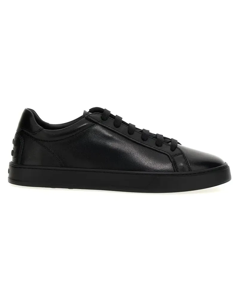 TOD'S Low-Top Sneaker Leather Sneakers schwarz Schwarz