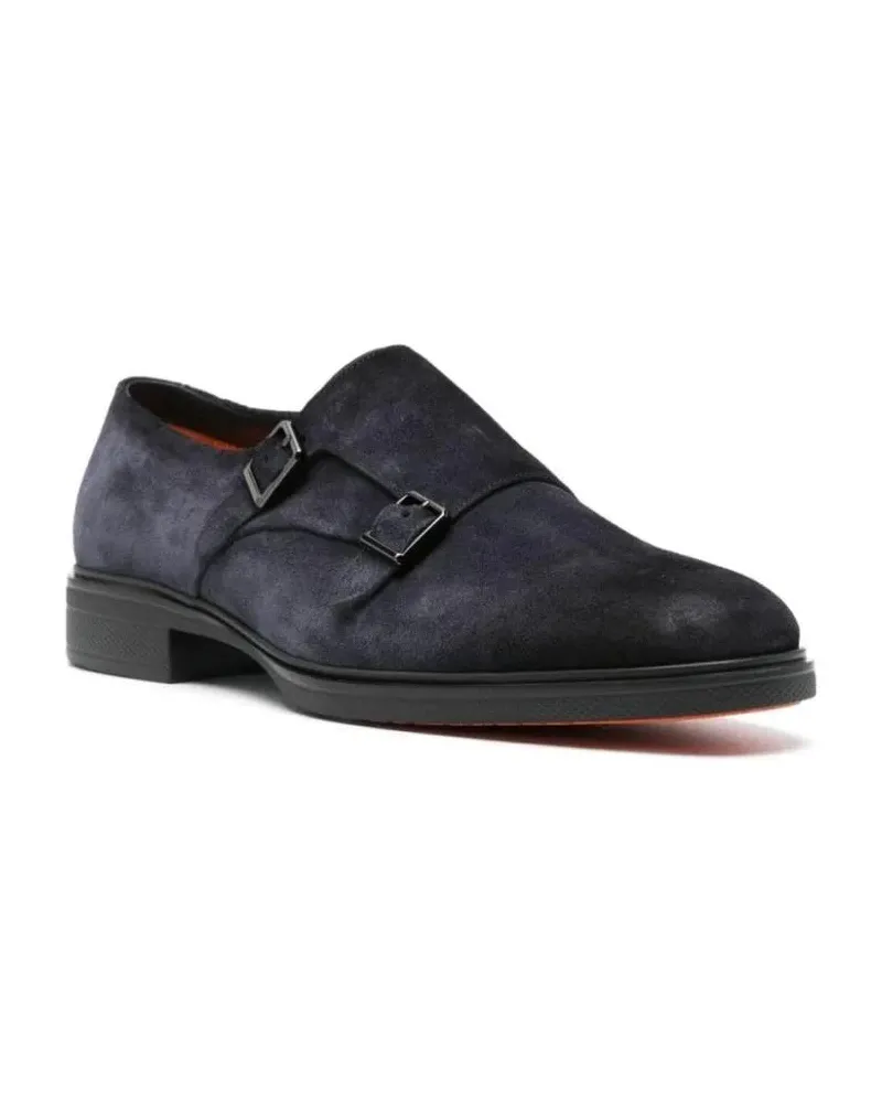 Santoni Loafer Suede Shoes blau Blau
