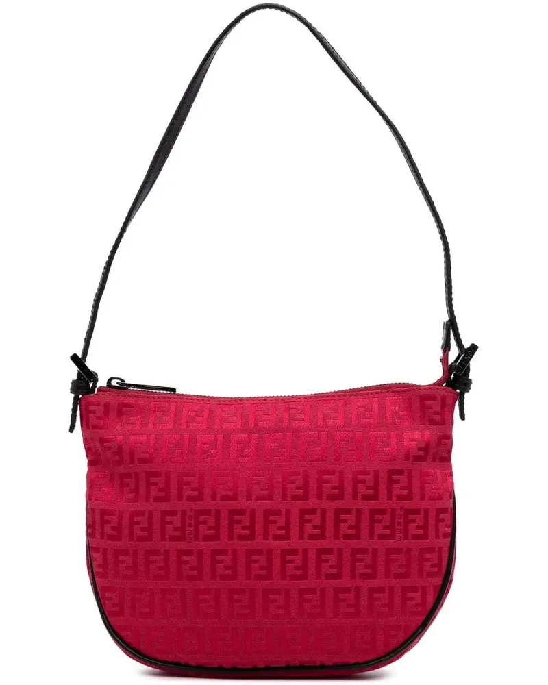 Fendi Hobo Bags Zucchino Canvas Shoulder Bag rot Rot