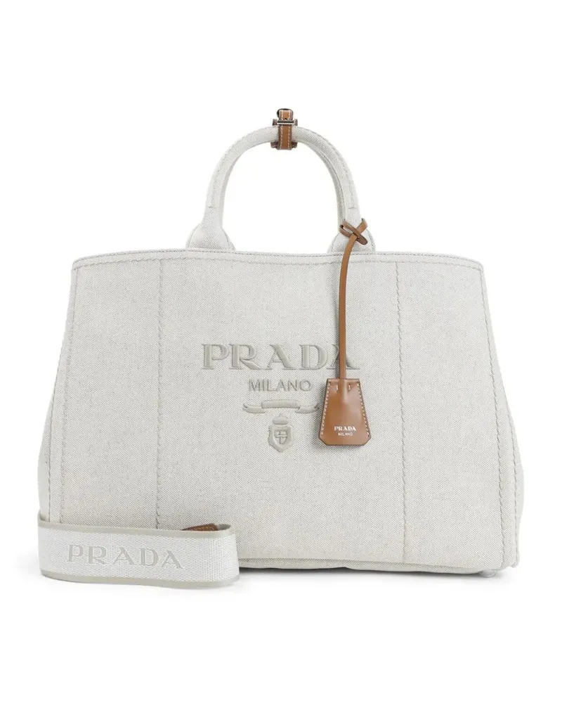 Prada Hobo Bags Structured Shopper Bag With Versatile Detachable S beige Beige
