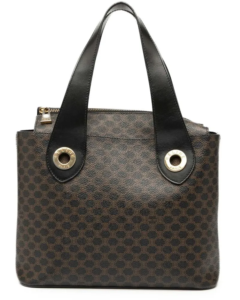 Celine Crossbody Bags Macadam Coated Canvas Handbag braun Braun