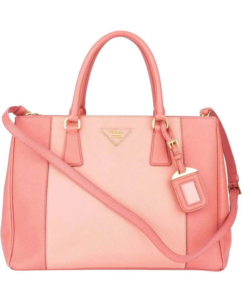 Prada Crossbody Bags  Bicolor Rose Saffiano Leather Galleria Handb bunt Bunt