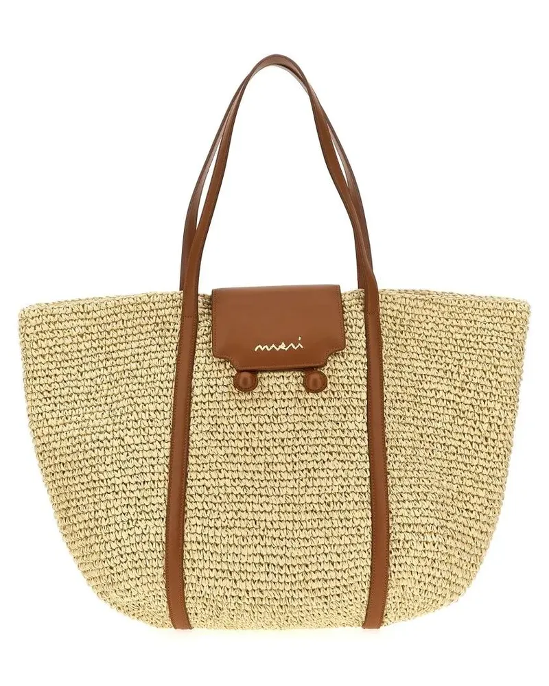 Marni Shopper & Totes Medium 'Trunkaroo' Shopping Bag beige Beige