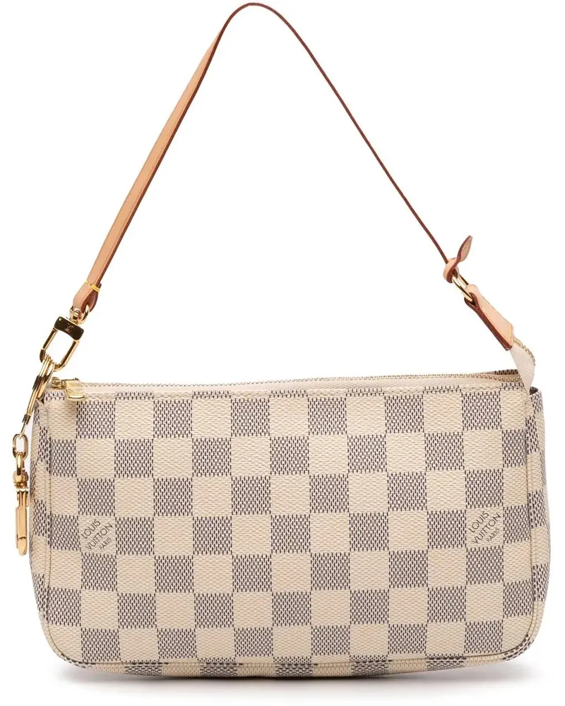 Louis Vuitton Hobo Bags Damier Azur Pochette Accessoires weiß Weiß