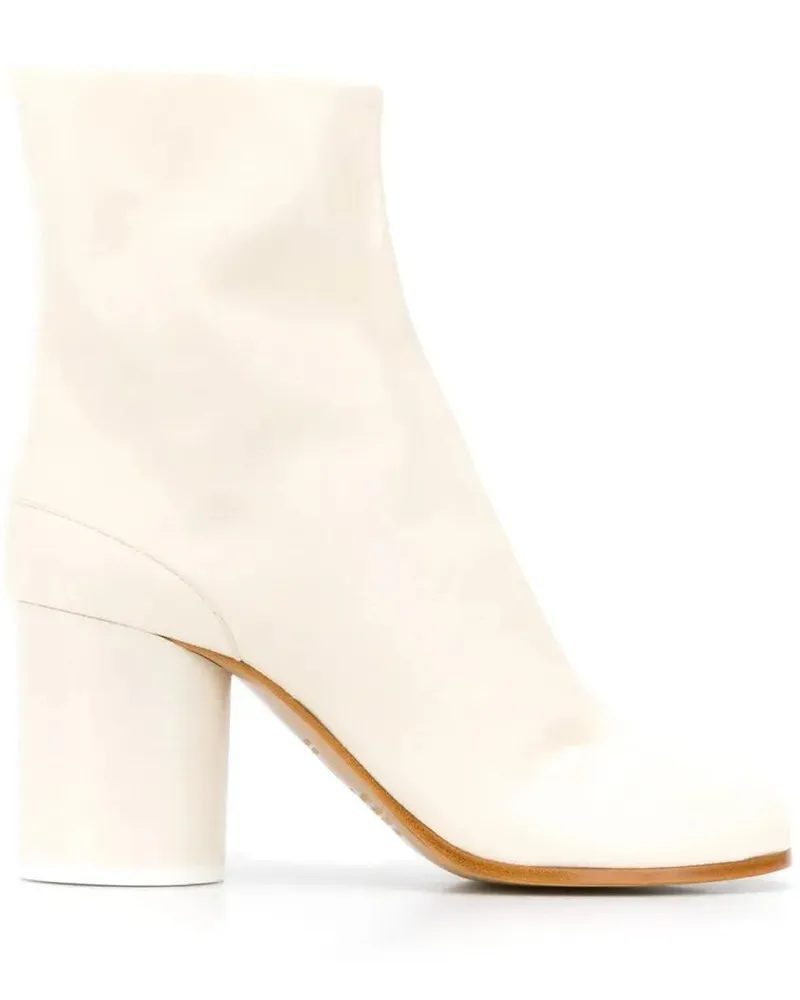 Maison Margiela Stiefel Ankle-Length Tabi Toe Boots In Soft Nappa Leather beige Beige