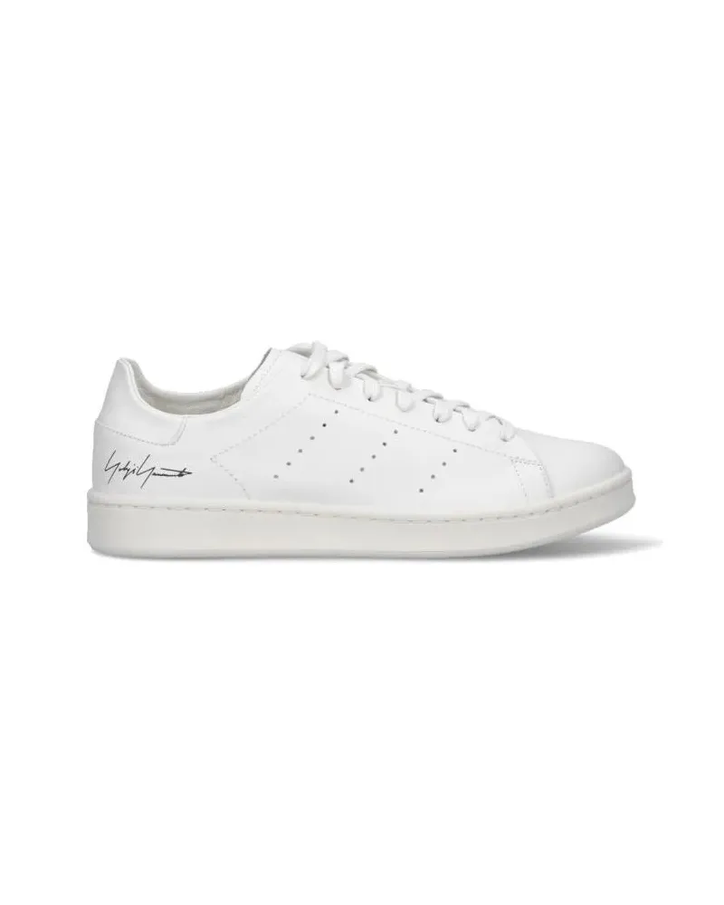 Y-3 Low-Top Sneaker White Leather Sneakers With Rounded Toe And Lace-U weiß Weiß