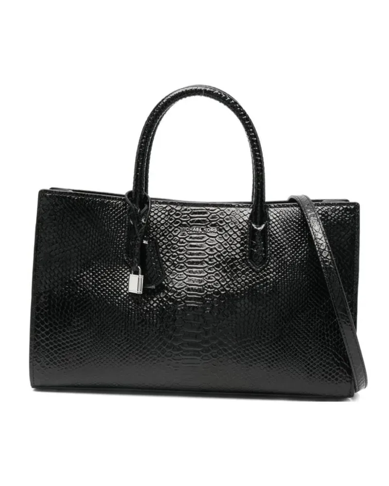 Michael Kors Shopper & Totes Textured Leather Shopper Tote With Detachable Stra schwarz Schwarz