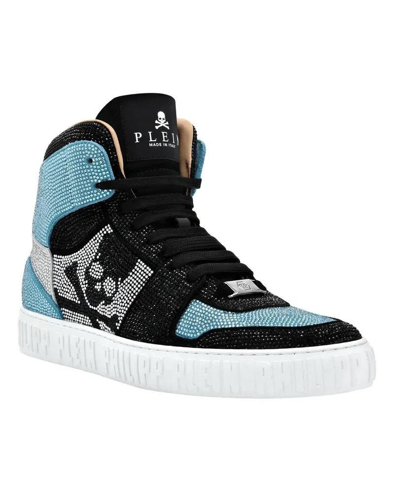 Philipp Plein Low-Top Sneaker Hightop-Sneaker Notorious Mit Schmucksteinen blau Blau