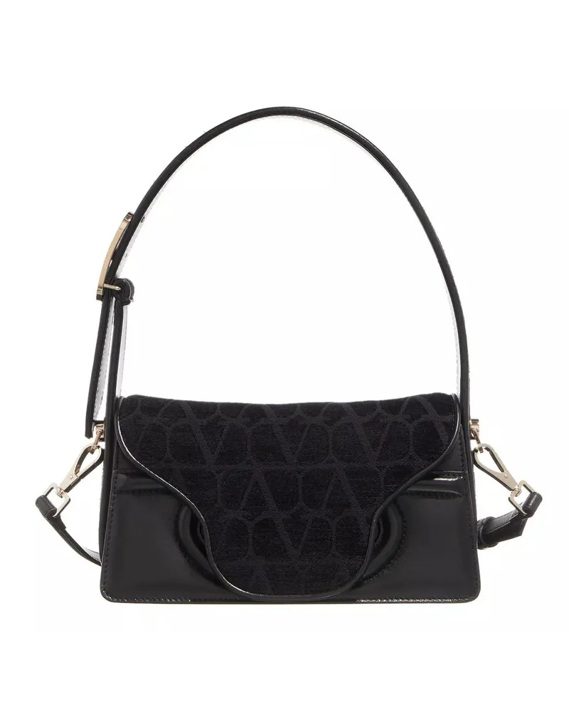 Valentino Garavani Hobo Bags La Petite Deuxieme Shoulder Bag Toile Iconographe schwarz Schwarz