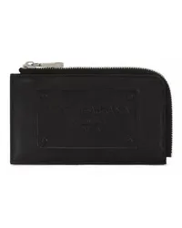 Dolce & Gabbana Portemonnaies Logo-Embossed Leather Wallet Schwarz