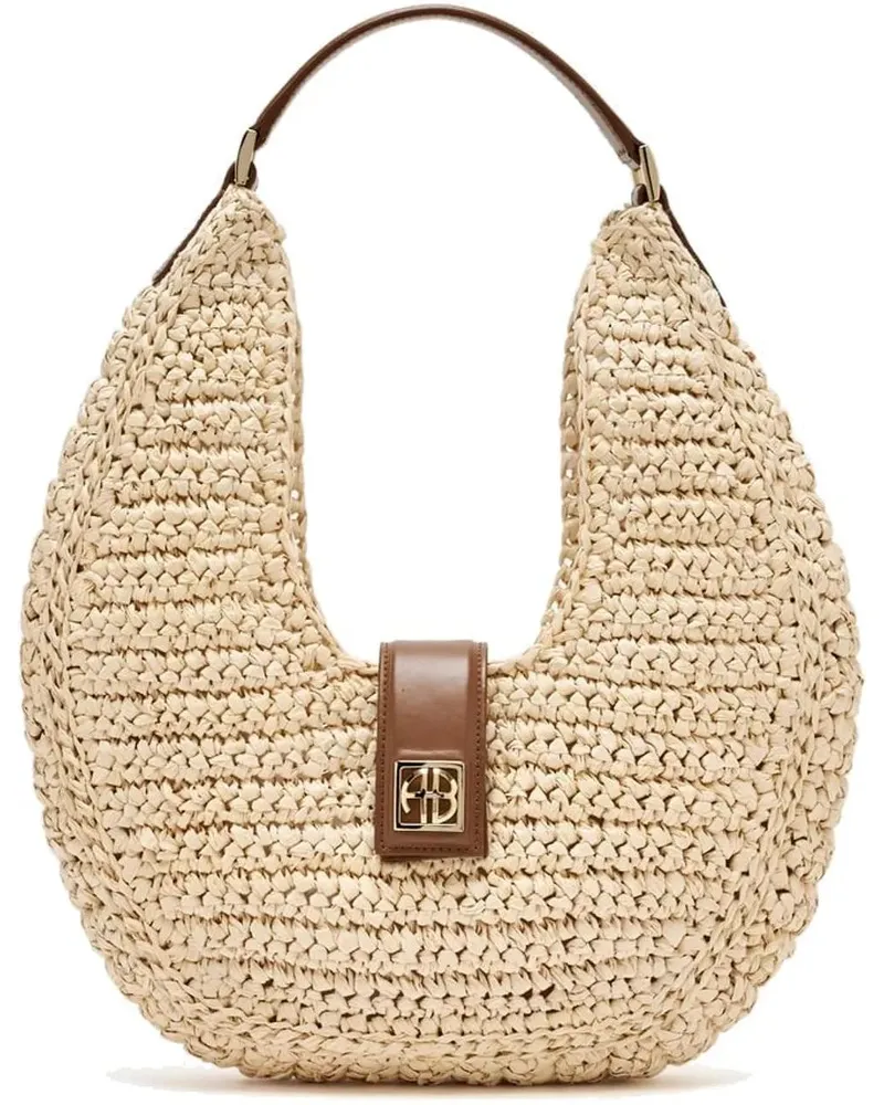 Anine Bing Crossbody Bags tas beige raffia beige Beige