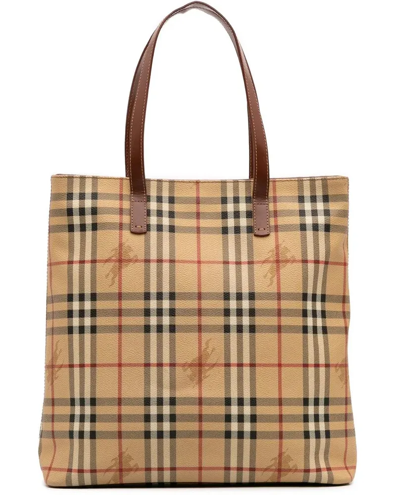 Burberry Shopper Haymarket Check Coated Canvas Tote braun Braun