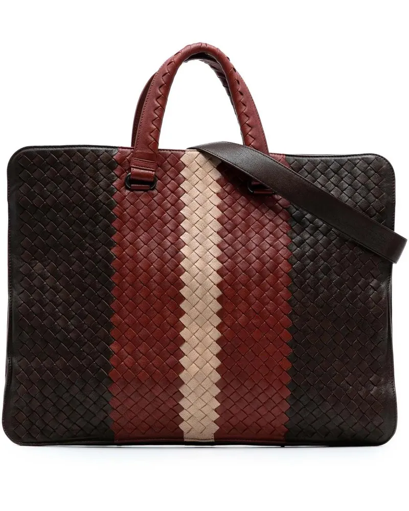 Bottega Veneta Crossbody Bags Nappa Intrecciato Club Fume Briefcase braun Braun