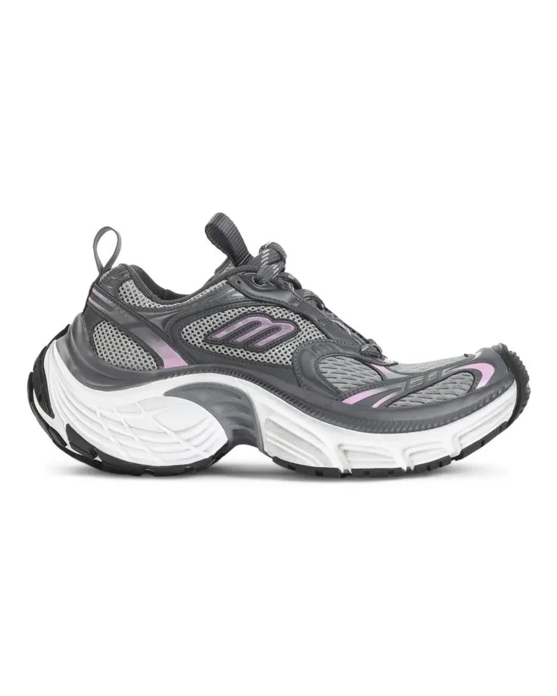 Balenciaga Low-Top Sneaker Chunky Tech Fabric Sneakers With Oversized Rubber grau Grau