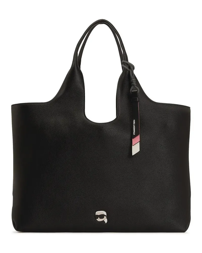 Karl Lagerfeld Shopper IKON GROSSE GENARBTE TOTE-BAG schwarz Schwarz