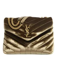 Saint Laurent Crossbody Bags LouLou Small In Quilted Velvet Grün