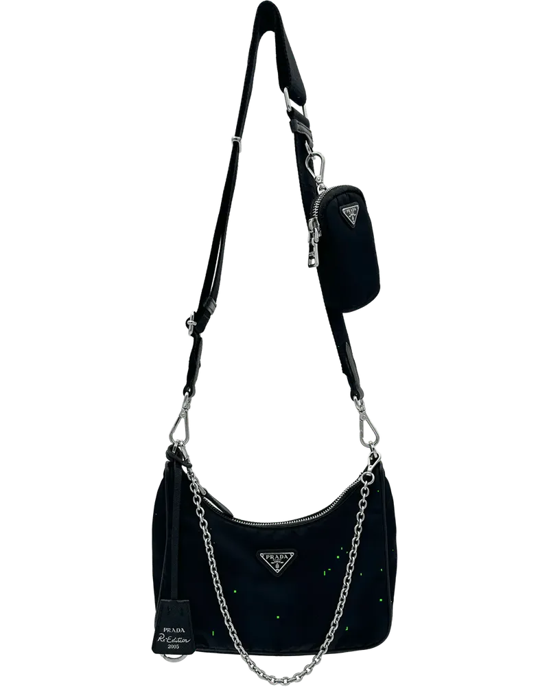 Prada Crossbody Bags  Nylon Chain - Black schwarz Schwarz