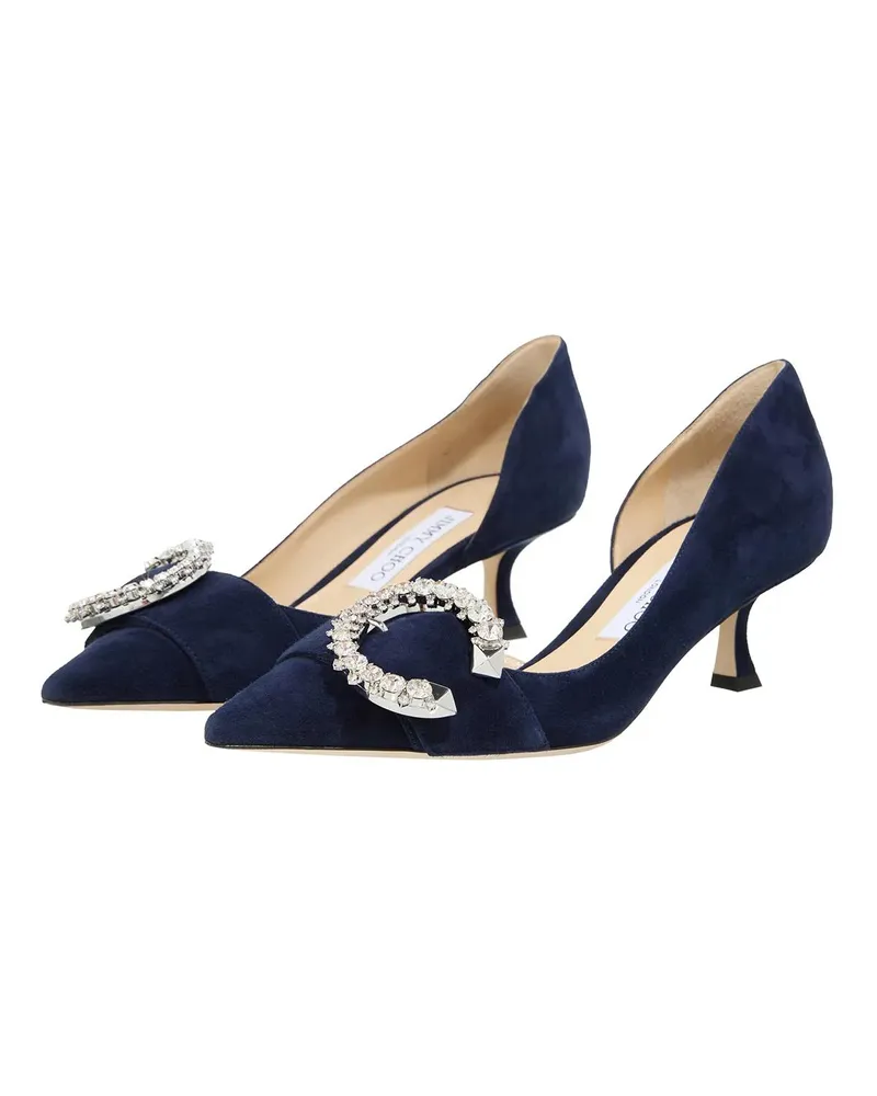 Jimmy Choo Pumps & High Heels Melva Dorsay 50mm Seude Pumps Blau