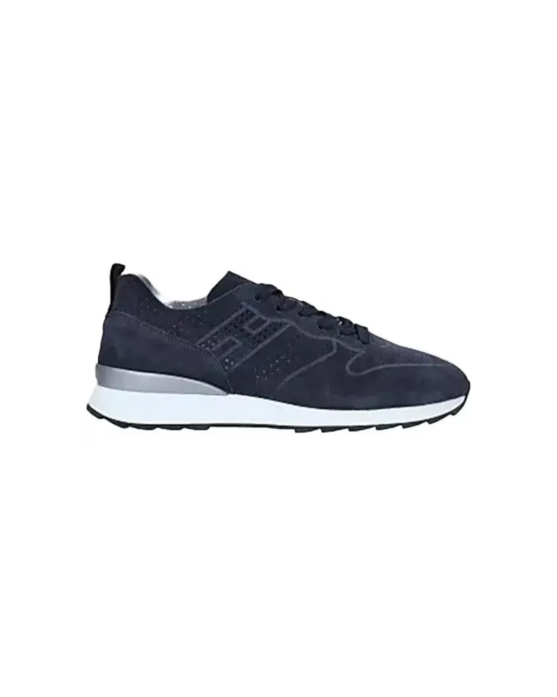 Hogan Low-Top Sneaker Perforated Blue Suede Sneakers blau Blau