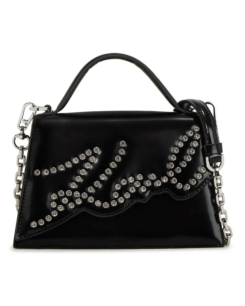 Karl Lagerfeld Crossbody Bags K/Signature kleine Umhängetasche mit Nieten schwarz Schwarz