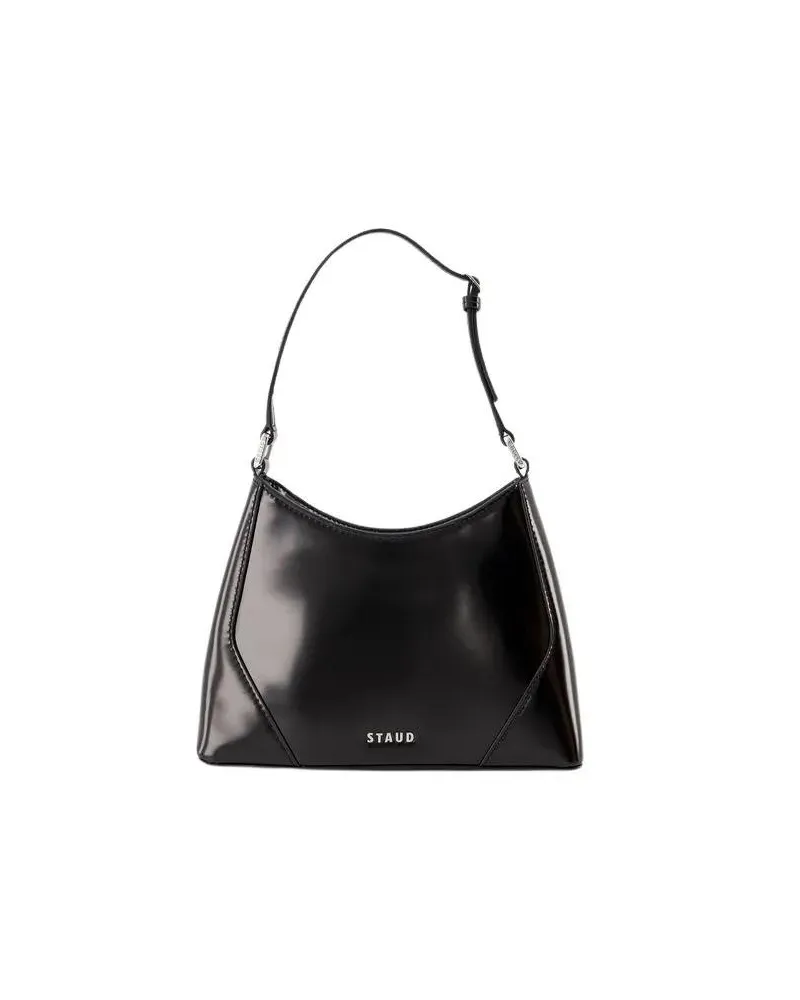 STAUD Hobo Bags Linda Shoulder Bag - Leather - Black schwarz Schwarz