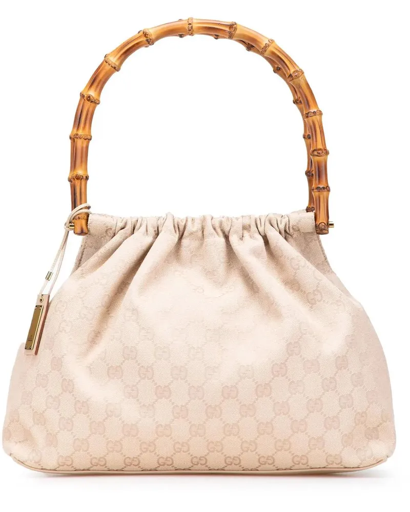 Gucci Crossbody Bags GG Canvas Bamboo Handbag braun Braun