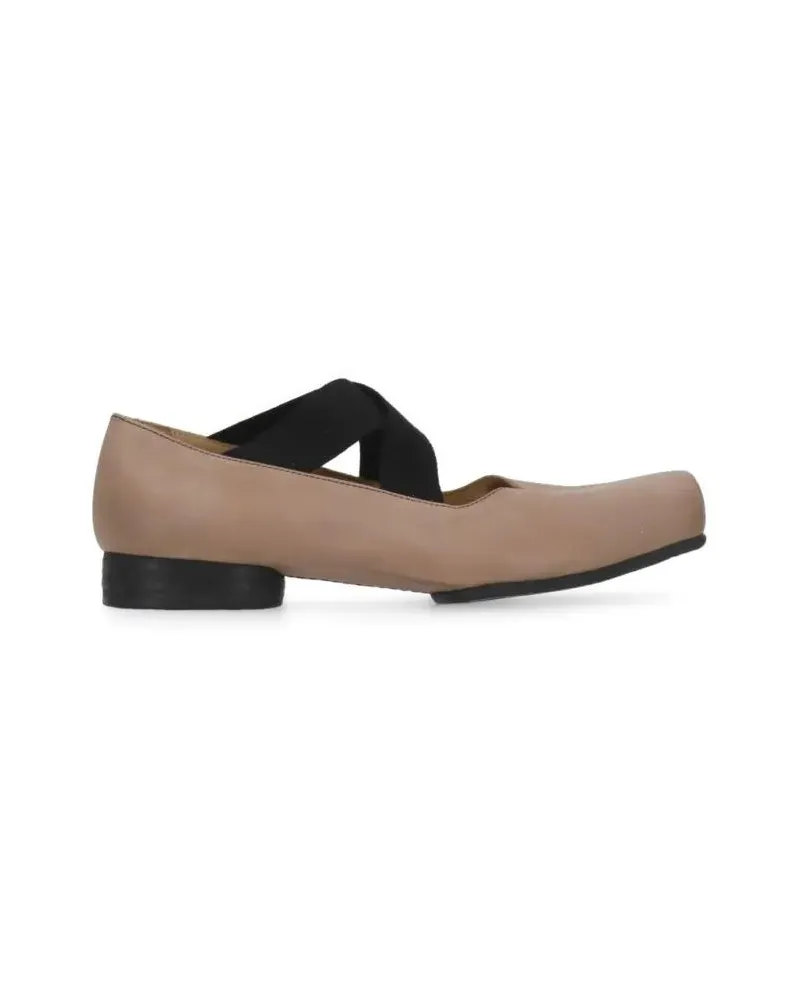 Uma Wang Leather Ballet Shoes braun Braun