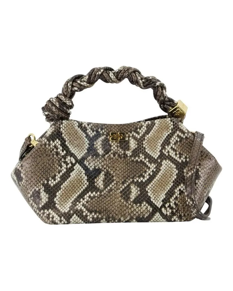 Ganni Hobo Bags Bou Small Crossbody - Leather - Printed braun Braun