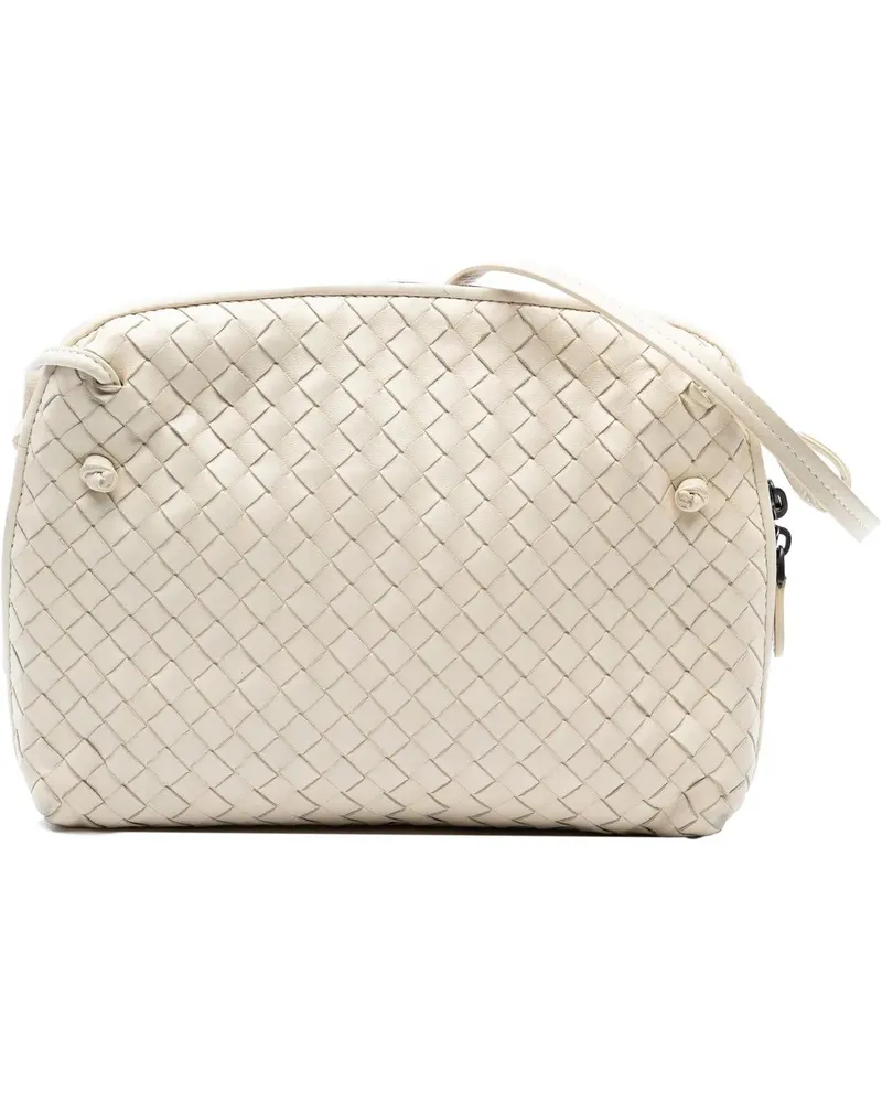 Bottega Veneta Hobo Bags Nappa Intrecciato Nodini Crossbody weiß Weiß