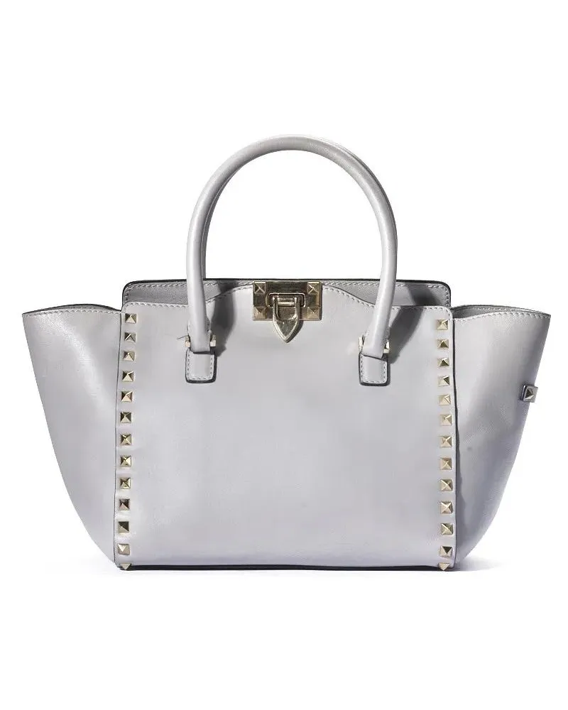 Valentino Garavani Shopper & Totes Small Rockstud Shopper In Gray grau Grau