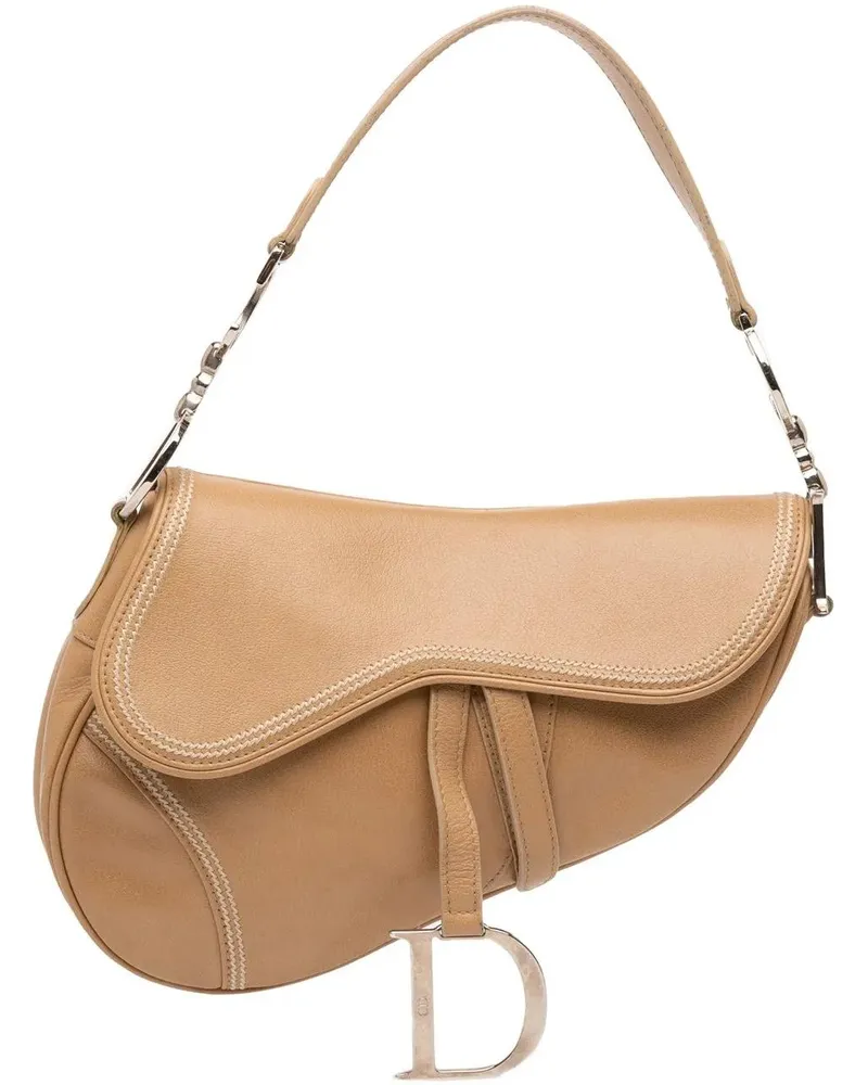 Dior Hobo Bags Leather Saddle Bag braun Braun