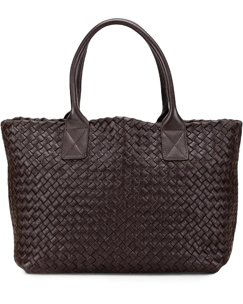 Bottega Veneta Shopper Lambskin Intreccio Cabat Tote braun Braun