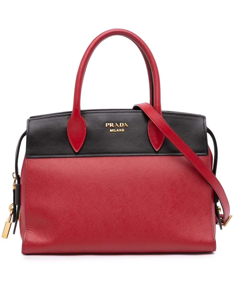 Prada Hobo Bags Saffiano And City Calf Esplanade Satchel rot Rot
