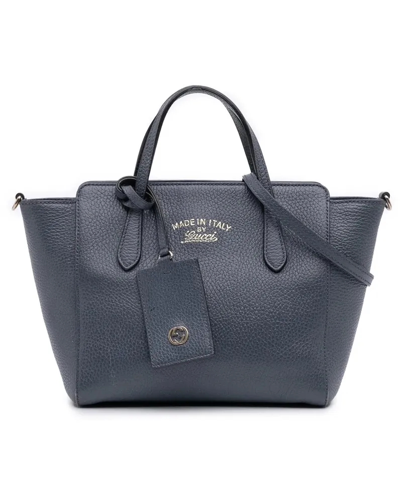 Gucci Hobo Bags Mini Leather Swing Satchel blau Blau