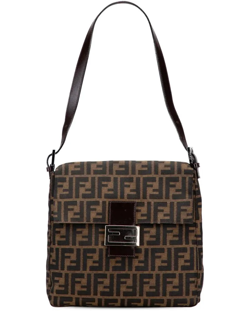 Fendi Hobo Bags Zucca Canvas Shoulder Bag braun Braun
