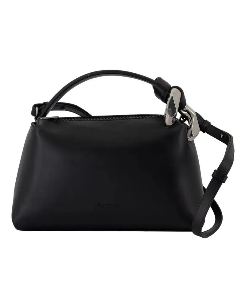 J.W.Anderson Hobo Bags The Jwa Corner Crossbody - Leather - Black schwarz Schwarz