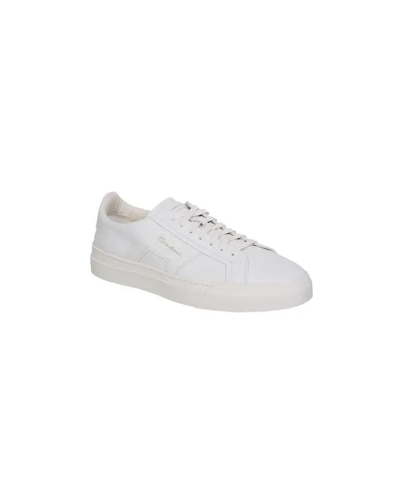 Santoni Low-Top Sneaker White Panelled Design Sneakers weiß Weiß