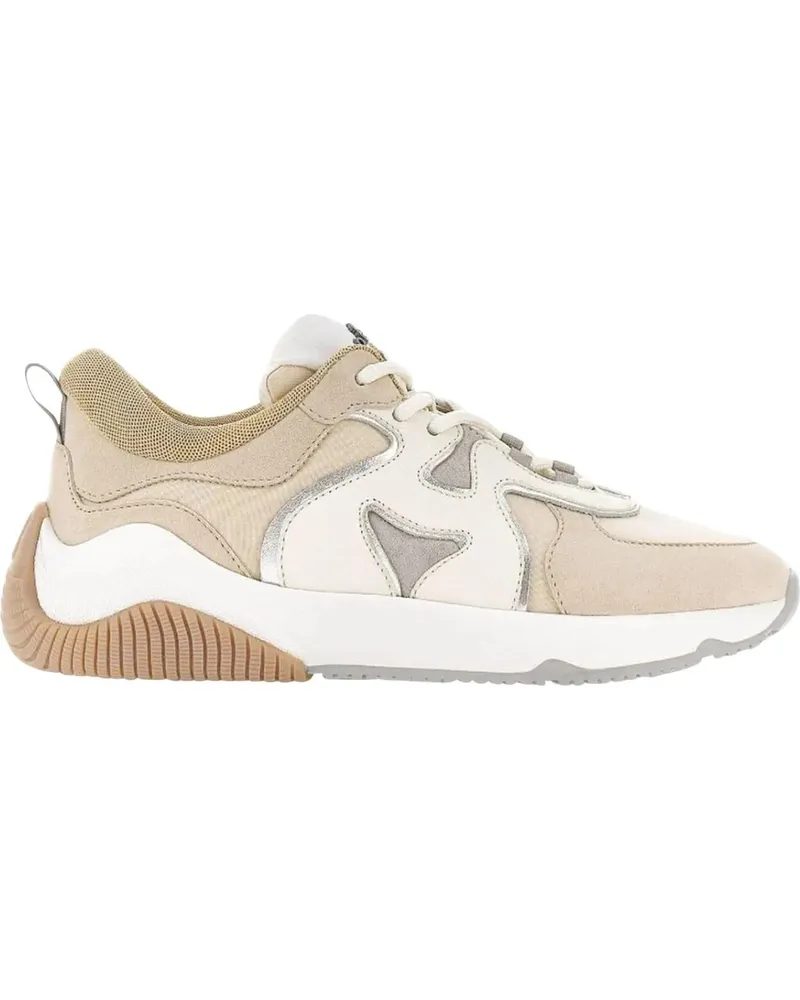 Hogan Low-Top Sneaker Sneakers H597 In Camoscio Panna E Beige weiß Weiß
