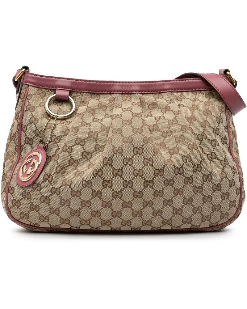 Gucci Hobo Bags GG Canvas Sukey Crossbody braun Braun