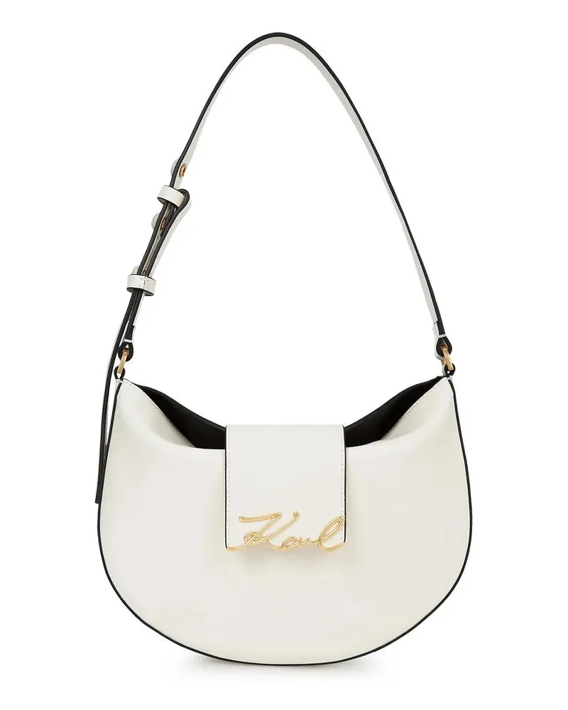 Karl Lagerfeld Hobo Bags K/Signature Mond-Tasche weiß Weiß