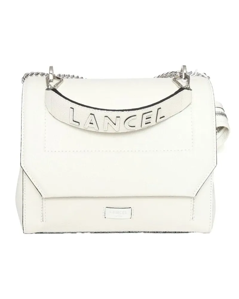 Lancel Hobo Bags Sac Rabat M Structured Medium-Sized Calfskin Leath weiß Weiß