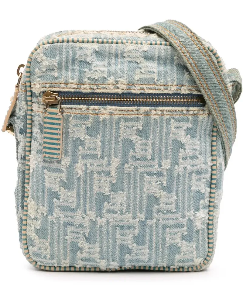 Fendi Hobo Bags Zucca Denim Crossbody blau Blau