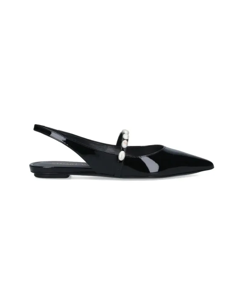 Stuart Weitzman Hohe Schuhe Pearl Detail Slingbacks – Black schwarz Schwarz
