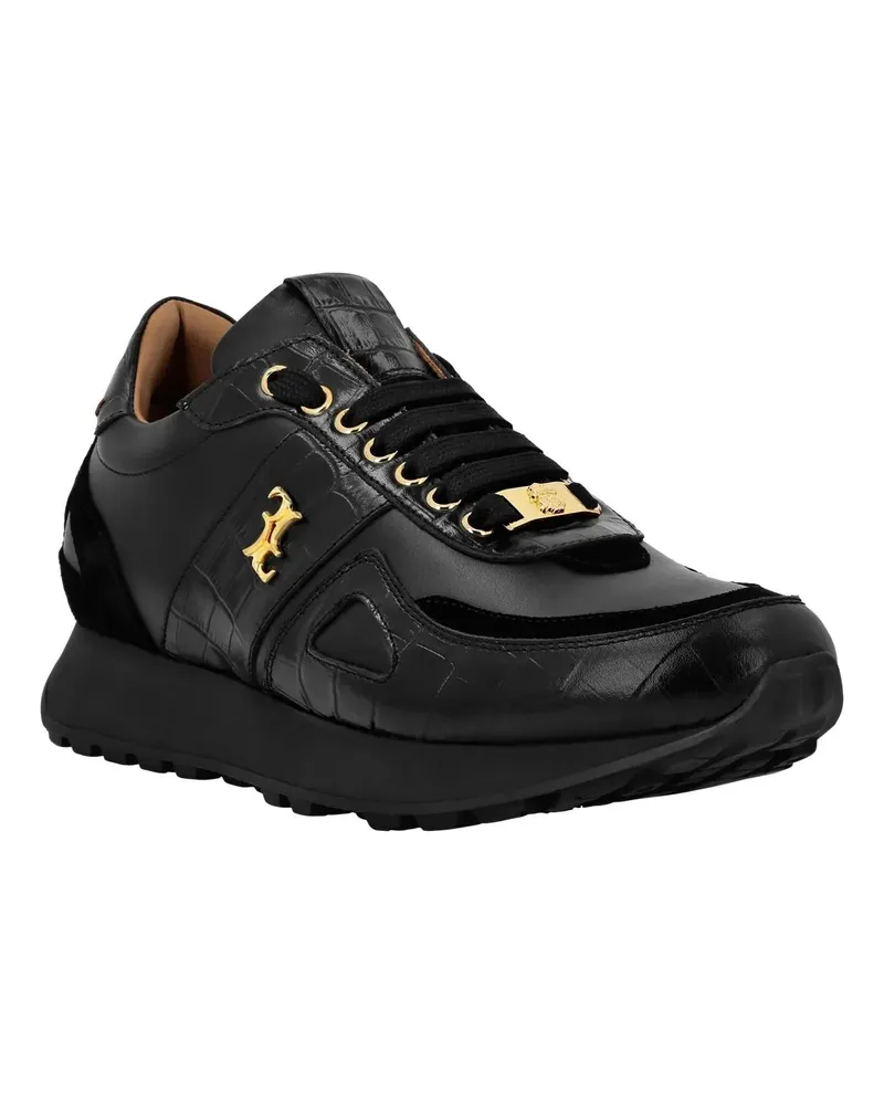 Billionaire Low-Top Sneaker Läufer Sneaker &Amp Crocco Print schwarz Schwarz