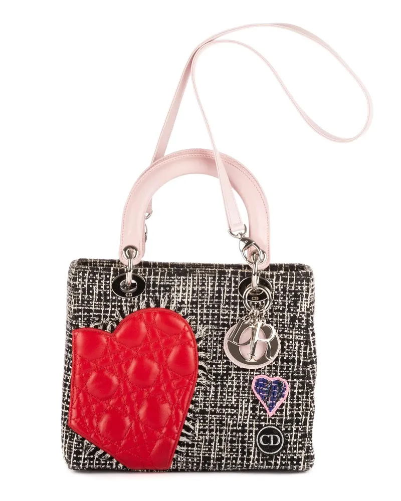 Dior Crossbody Bags Ltd. Ed. Lady Dior Patchwork Love weiß Weiß