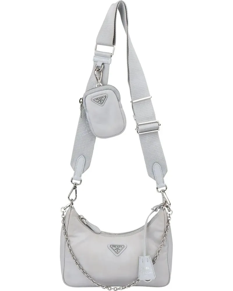 Prada Crossbody Bags  Nylon Triangle Re-Edition Crossbody Bag blau Blau
