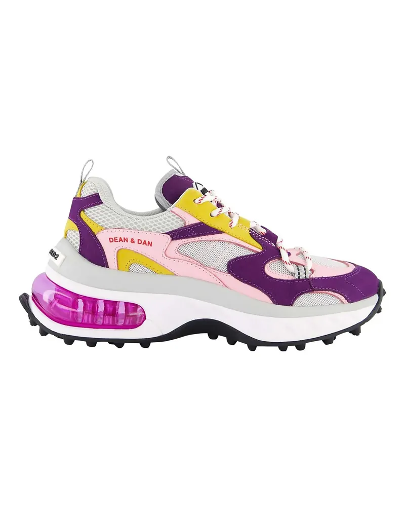 Dsquared2 Low-Top Sneaker Dames Bubble Sneaker Paars/Multi gelb Gelb