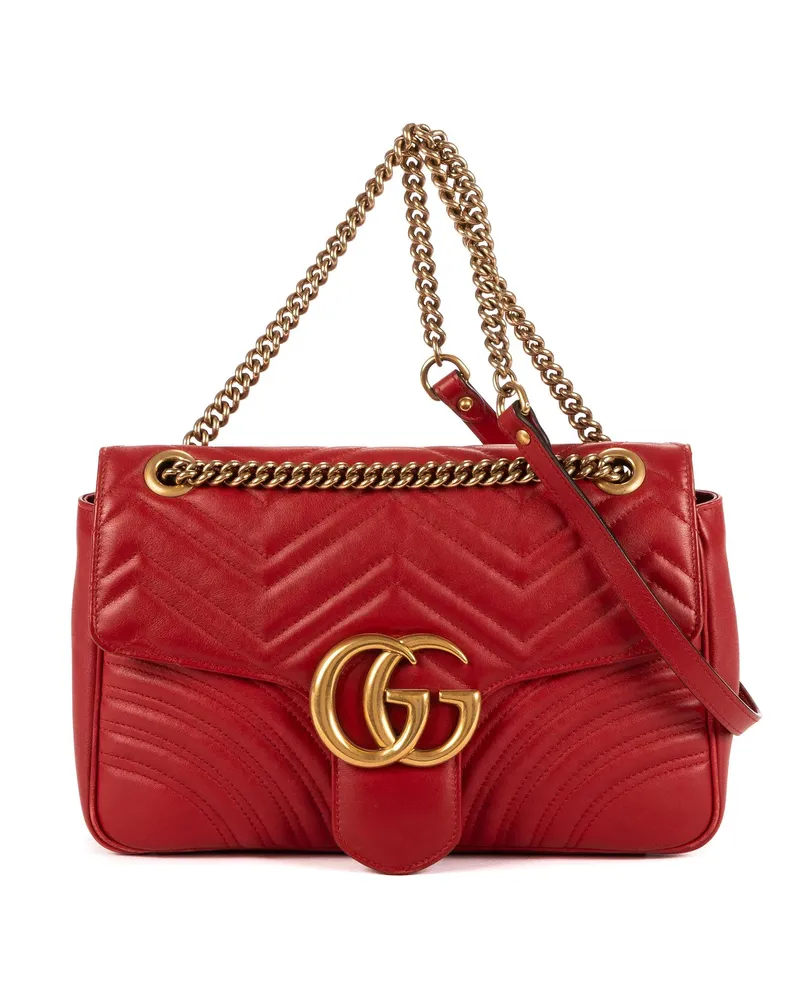 Gucci Crossbody Bags Marmont Flap rot Rot