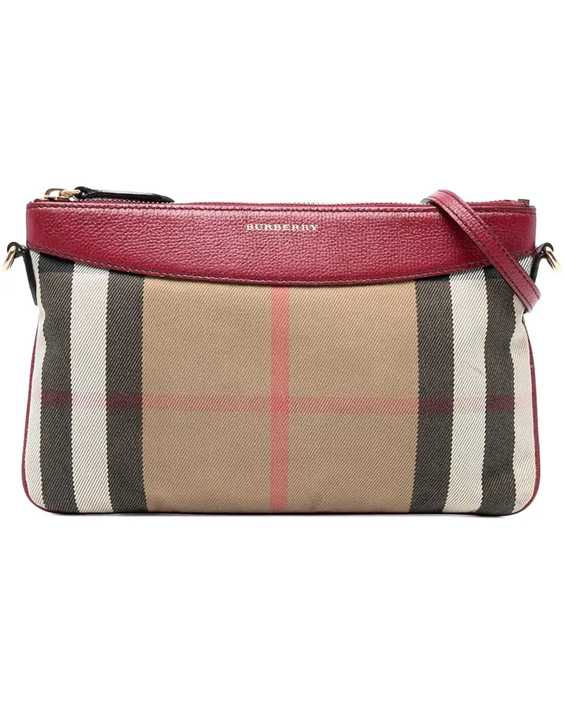 Burberry Hobo Bags House Check Canvas Derby Peyton Crossbody braun Braun