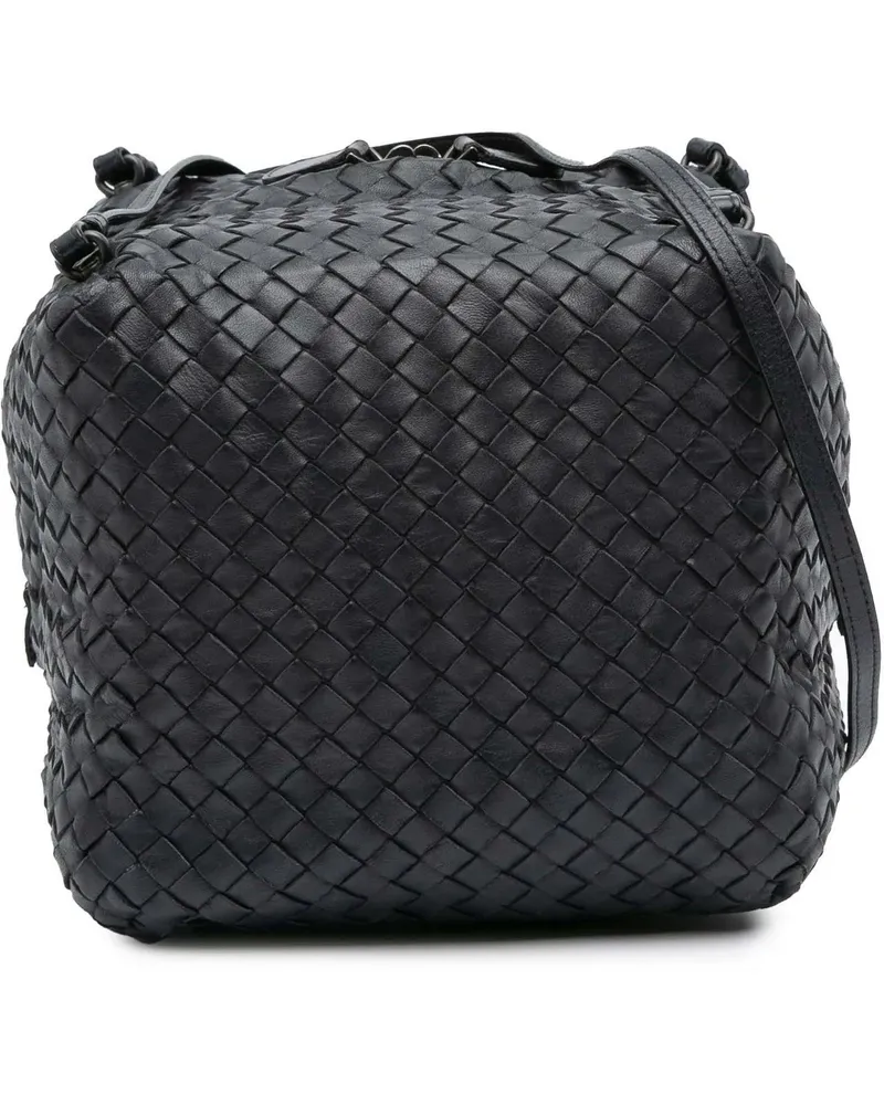 Bottega Veneta Hobo Bags 2011 Nappa Intrecciato Cube Crossbody schwarz Schwarz
